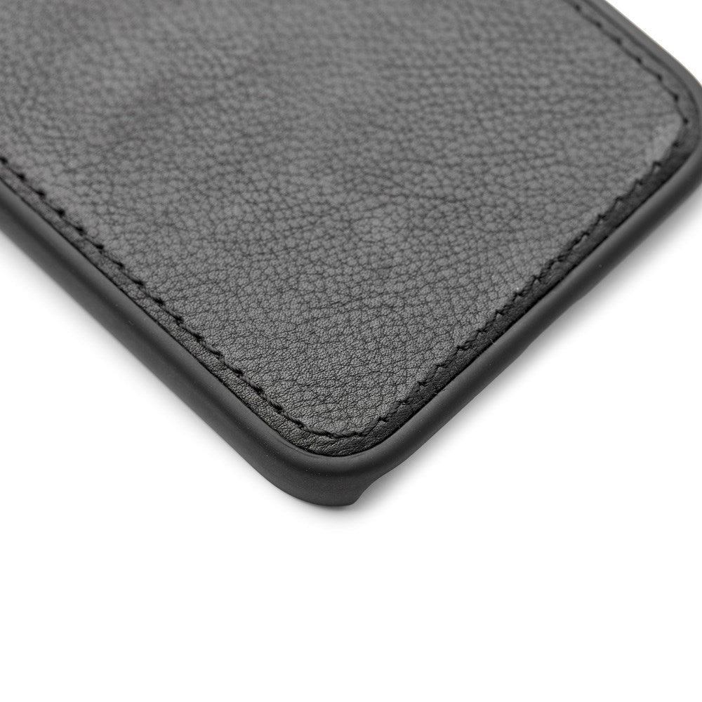 Trunk iPhone 12 Mini Ekte Skinn Deksel med Avtakbart Deksel - Svart