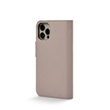 Trunk iPhone 12 Mini Ekte Skinn Deksel med Avtakbart Deksel - Rosa