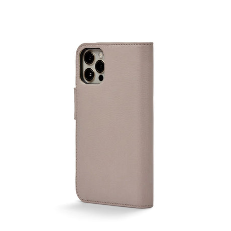 Trunk iPhone 12 Mini Ekte Skinn Deksel med Avtakbart Deksel - Rosa