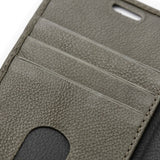 Trunk iPhone 12 Mini Ekte Skinn Deksel med Avtakbart Deksel - Grønn