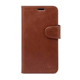 iPhone 12 / 12 Pro Trunk 2-i-1 Wallet Flip Deksel - Brun