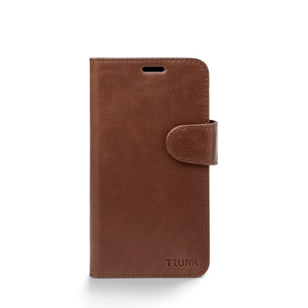 Trunk iPhone 12 Pro Max Ekte Skinn Deksel med Avtakbart Deksel - Brun