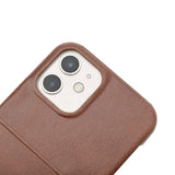 Trunk iPhone 11 Pro / XS / X Ekte Skinn Deksel med Kortlomme - Brun
