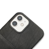 Trunk iPhone 11 / XR Ekte Skinn Deksel med Kortlomme - Svart