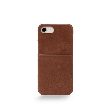 Trunk iPhone 11 / XR Ekte Skinn Deksel med Kortlomme - Brun