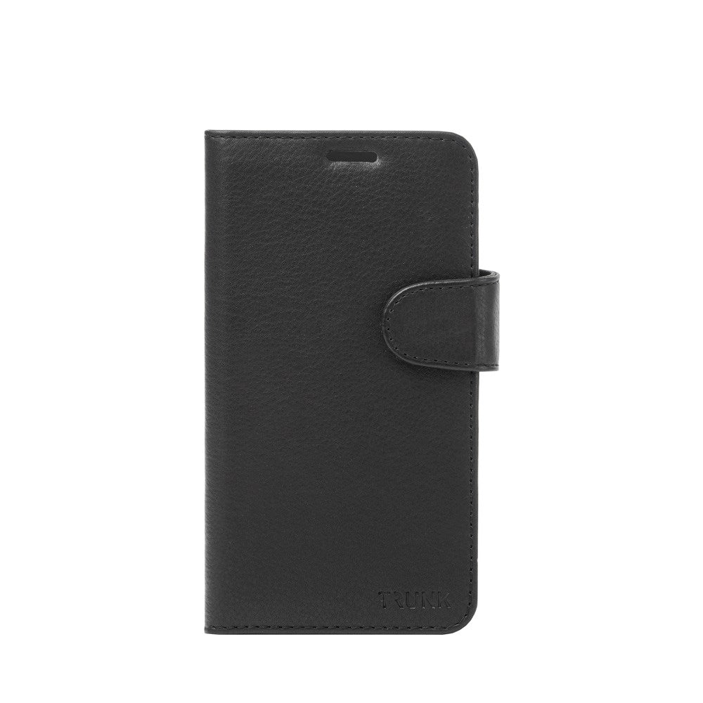Trunk iPhone 13 Mini Ekte Skinn Deksel med Avtakbart Deksel - Svart