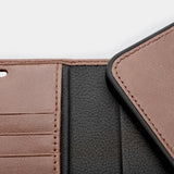 Trunk iPhone 13 Pro Ekte Skinn Deksel med Avtakbart Deksel - Brun