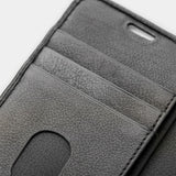 Trunk iPhone 13 Ekte Skinn Deksel med Avtakbart Deksel - Svart
