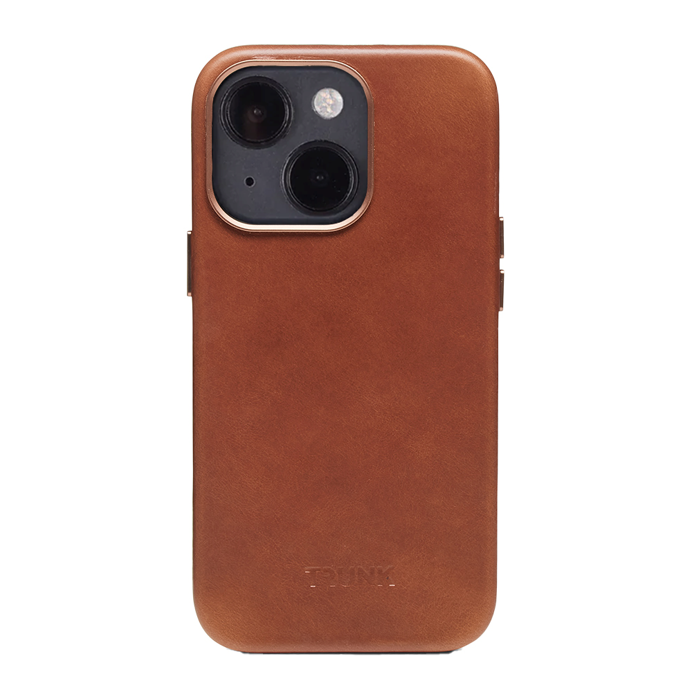 iPhone 13 Trunk Ekte Skinn Deksel - Brun