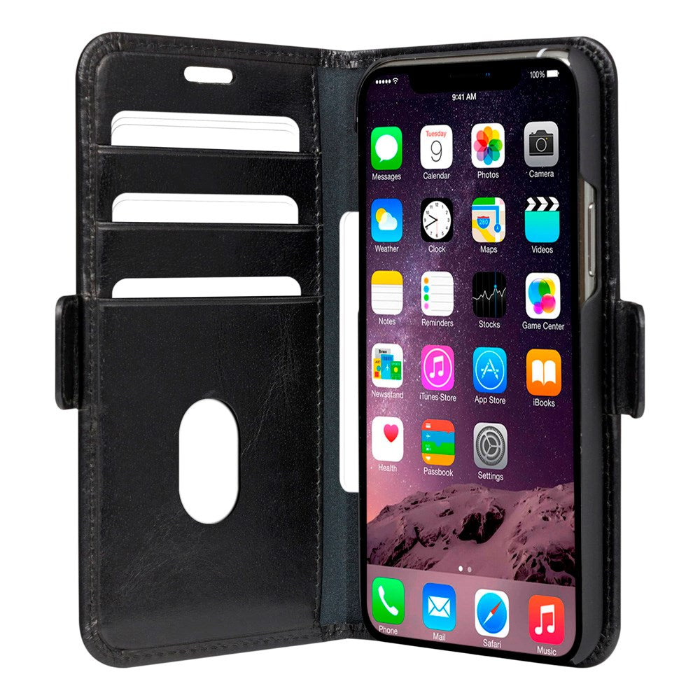 iPhone 11 Pro dbramante1928 Copenhagen Ekte Skinn Flip Deksel m. Lommebok - Black