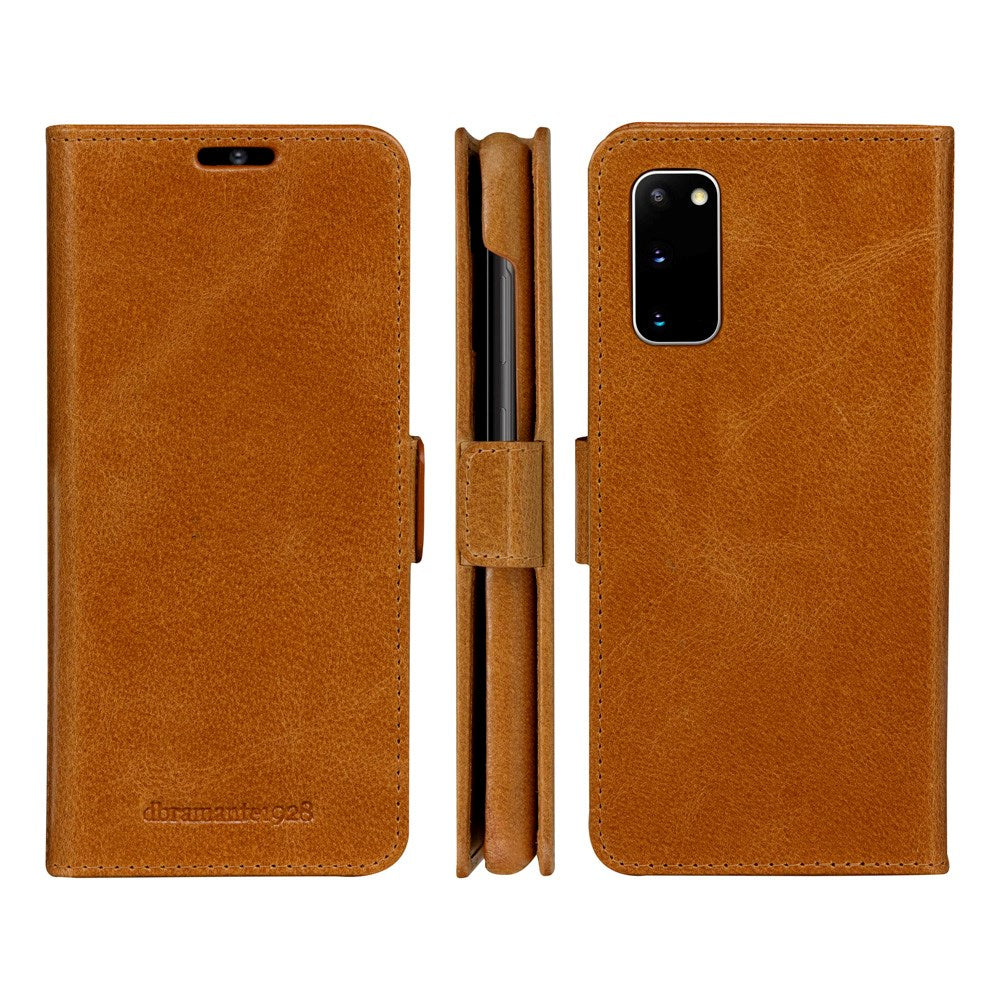 Samsung Galaxy S20 dbramante1928 Lynge 2-i-1 Ekte Skinn Flip Deksel - Tan