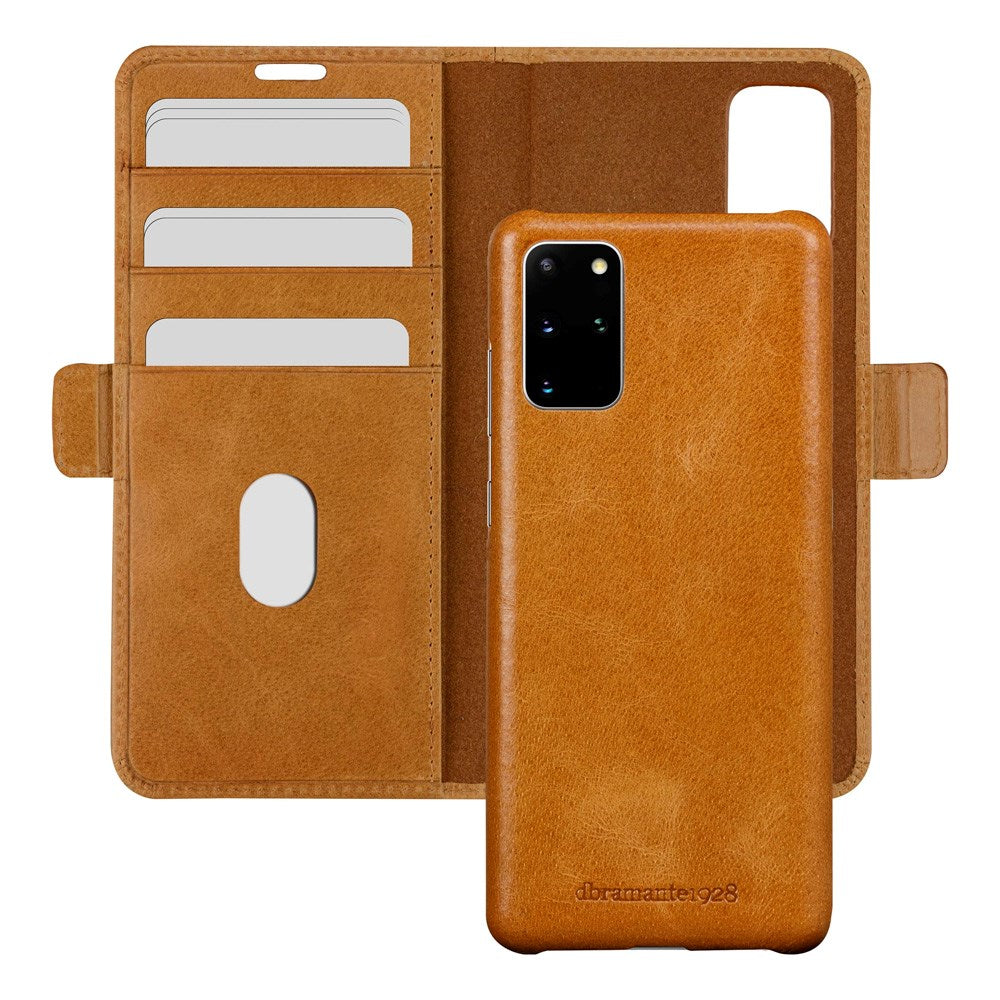 Samsung Galaxy S20+ (Plus) dbramante1928 Lynge 2-i-1 Ekte Skinn Flip Deksel - Tan