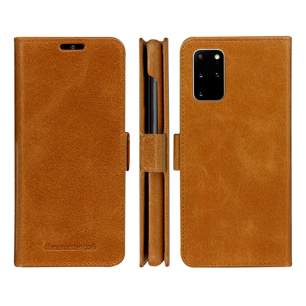 Samsung Galaxy S20+ (Plus) dbramante1928 Lynge 2-i-1 Ekte Skinn Flip Deksel - Tan