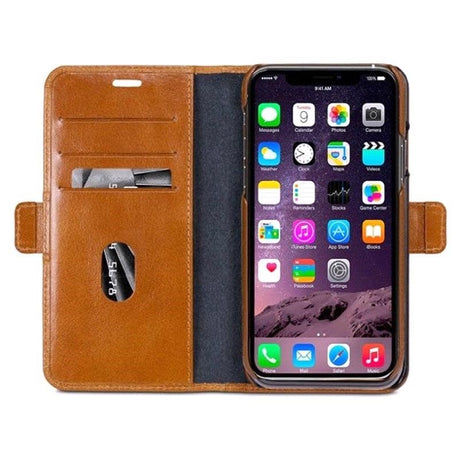 iPhone 12 Mini dbramante1928 Lynge Ekte Skinn Magnetisk Deksel - Brun