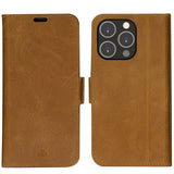 iPhone 14 Pro Max dbramante1928 Copenhagen Skinn Magnet Flip-Deksel - Tan