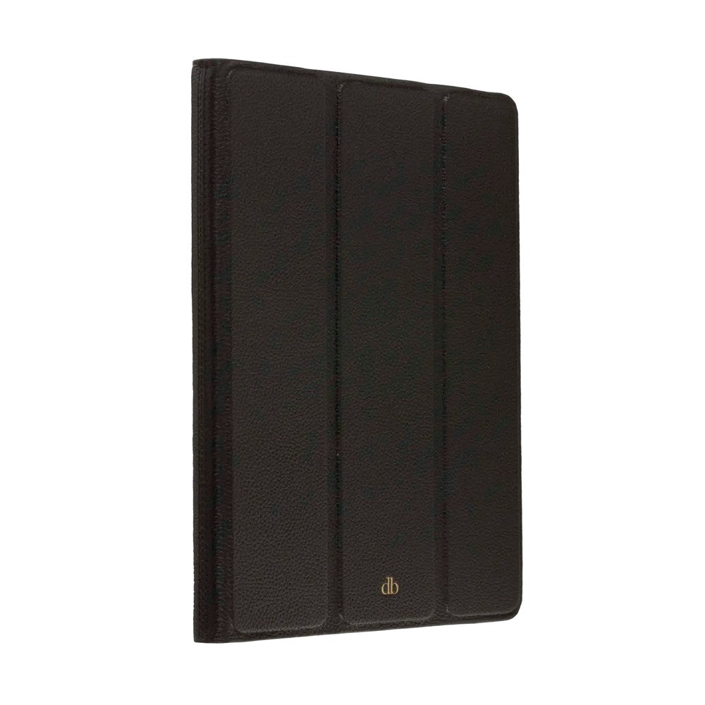 iPad 10.2" (2021 / 2020 / 2019) dbramante1928 Milan Ekte Skinn Flip Deksel - Night Black
