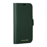 iPhone 15 Plus dbramante1928 New York 2-i-1 Ekte Skinn Flip Deksel - Evergreen