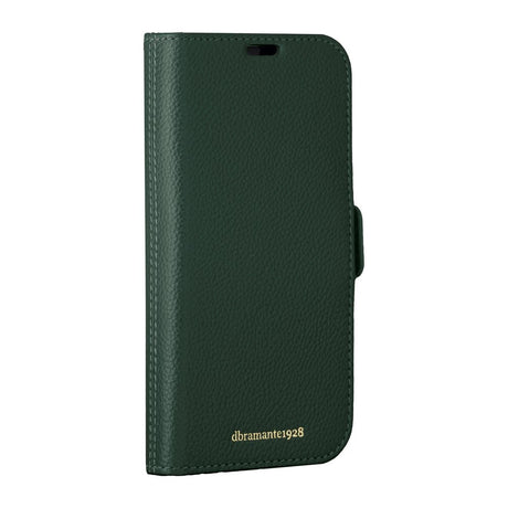 iPhone 15 Plus dbramante1928 New York 2-i-1 Ekte Skinn Flip Deksel - Evergreen