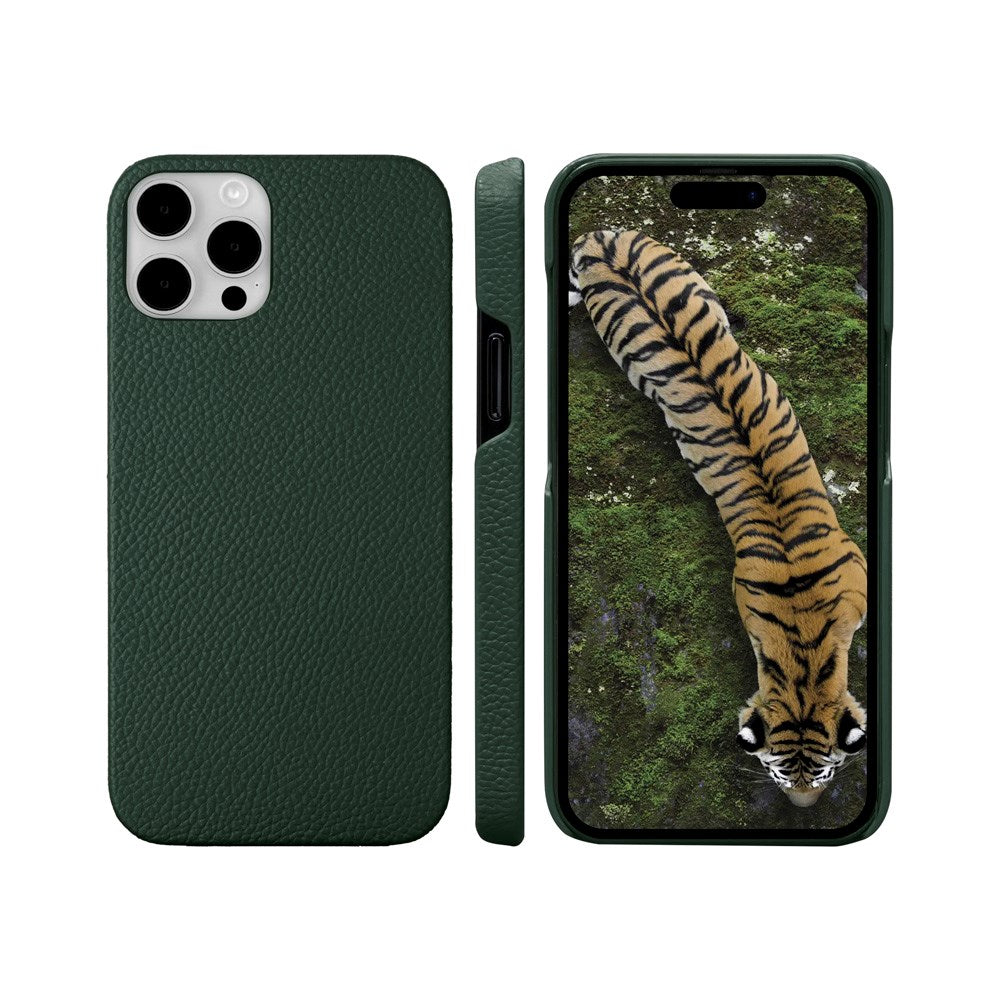iPhone 15 Pro Max dbramante1928 New York 2-i-1 Ekte Skinn Flip Deksel - Evergreen