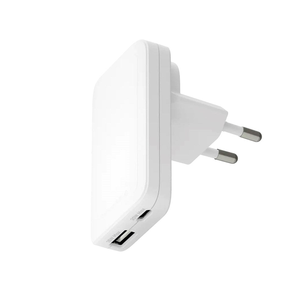 dbramante1928 Slim Vegglader m. 1x USB-C 20W & 1x USB-A 18W - Hvit