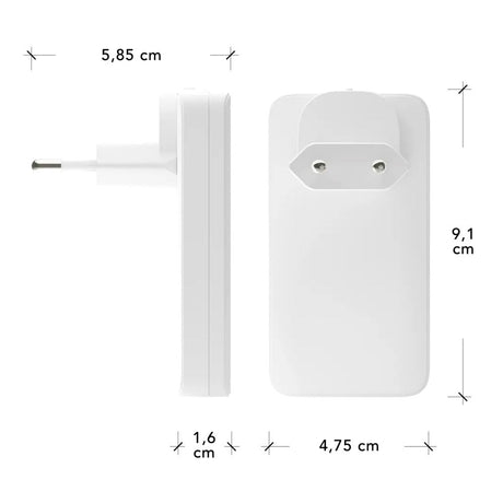 dbramante1928 Slim Vegglader m. 1x USB-C 65W & 1x USB-A 30W - Hvit