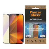 iPhone 14 / 13 / 13 Pro PanzerGlass AntiBacterial Ultra-Wide Fit Beskyttelsglass - Easy Aligner - Anti-Blue Light - Case Friendly - Diamond Strenght