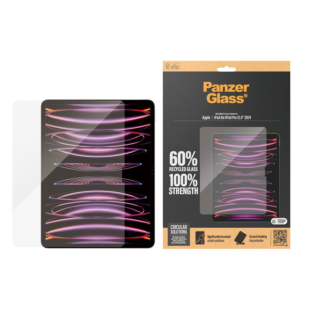 iPad Air 13" (2026 / 2025 / 2024) / Pro 13" (2025 / 2024) PanzerGlass Ultra-Wide Fit Skjermbeskyttelse - Platinum Strength - Gjennomsiktig