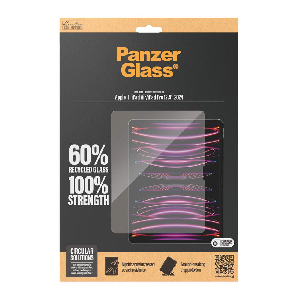 iPad Air 13" (2026 / 2025 / 2024) / Pro 13" (2025 / 2024) PanzerGlass Ultra-Wide Fit Skjermbeskyttelse - Platinum Strength - Gjennomsiktig