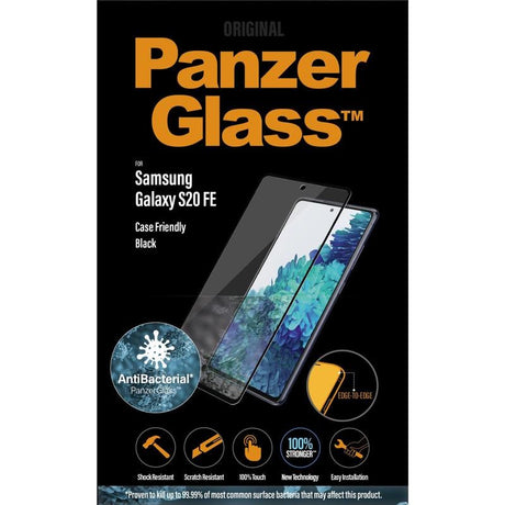 PanzerGlass Samsung Galaxy S20 FE / S20 FE (5G) Anti-Bakteriell Edge-to-Edge Skjermbeskytter - Case Friendly - Svart