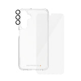 Samsung Galaxy A25 (5G) PanzerGlass 3-i-1-Bundle m. EasyAligner - Skjermbeskyttelse (UWF) / D3O Bio Hardcase-deksel / Hoops Kamerabeskyttelse - Gjennomsiktig / Svart