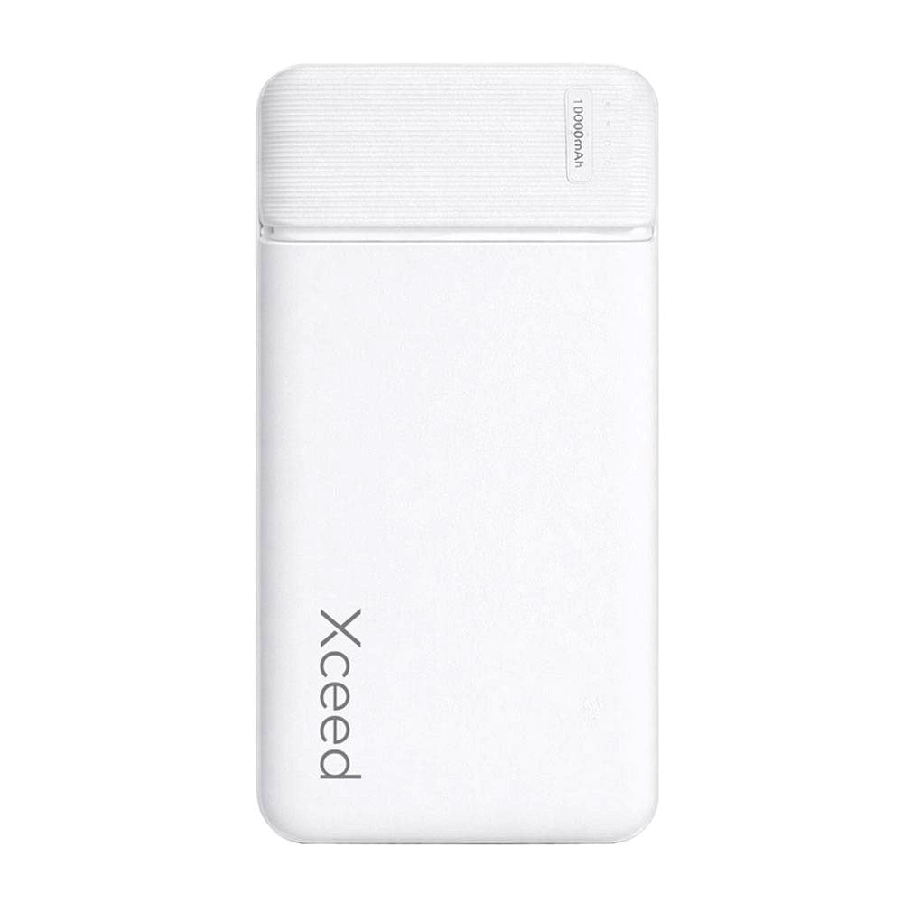 Powerbank Xceed 10.000mAh - USB-C og  USB-A - Hvit