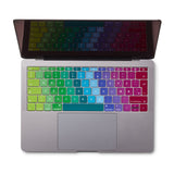 Philbert MacBook Pro 13" (2017) / 12" (2015 - 2019) Keyboard Cover m. Dansk Tastatur - Regnbue