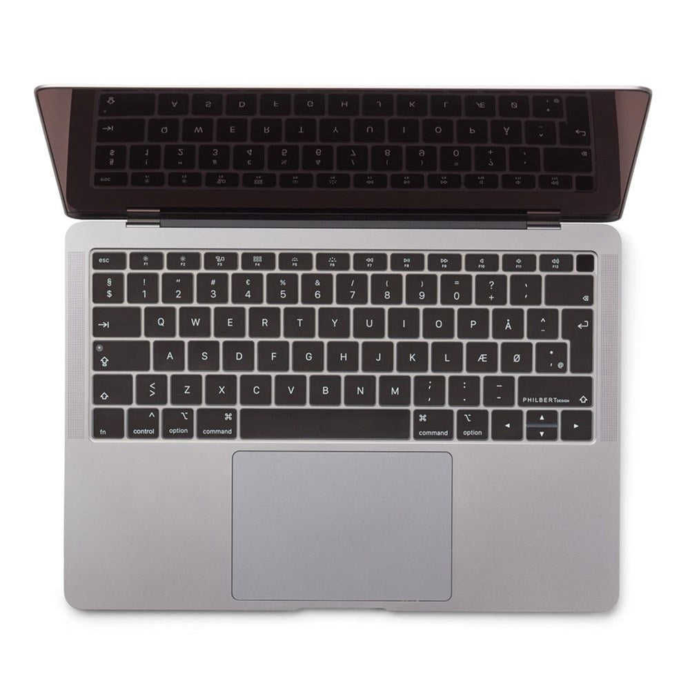 Philbert MacBook Air 13" (2018-2019) Keyboard Deksel m. Dansk Tastatur - Svart