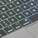 Philbert MacBook Pro 13" (2017) / 12" (2015 - 2019) Keyboard Cover m. Europeisk Tastatur - Transparent / Rainbow