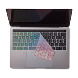 Philbert MacBook Pro 13" TB / 15" TB Tastaturdeksel med Europeisk Layout - Gjennomsiktig / Regnbue