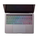 Philbert MacBook Pro 13" TB / 15" TB Tastaturdeksel med Europeisk Layout - Gjennomsiktig / Regnbue