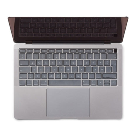 Philbert MacBook Air (A1932) Keyboard Deksel m. Europeisk Tastatur - Gjennomsiktig / Svart