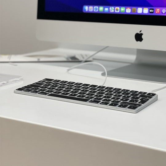 Philbert Apple Magic Keyboard (A1314) Tastaturdeksel med Dansk Layout - Svart