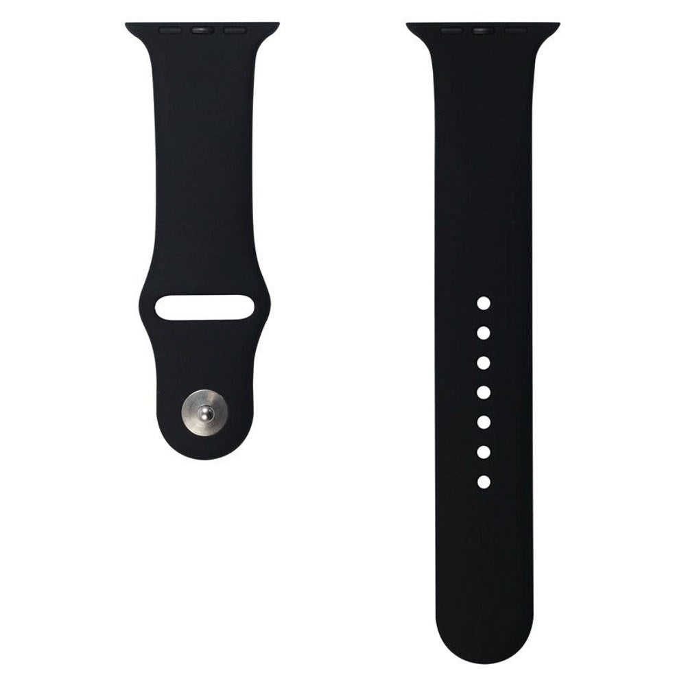 Apple Watch (42/44/SE/45/46/49 mm) Lippa Silikon Stropp – Svart
