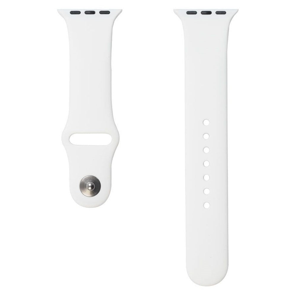 Apple Watch (42/44/SE/45/46/49 mm) Lippa Silikon Stropp – Hvit