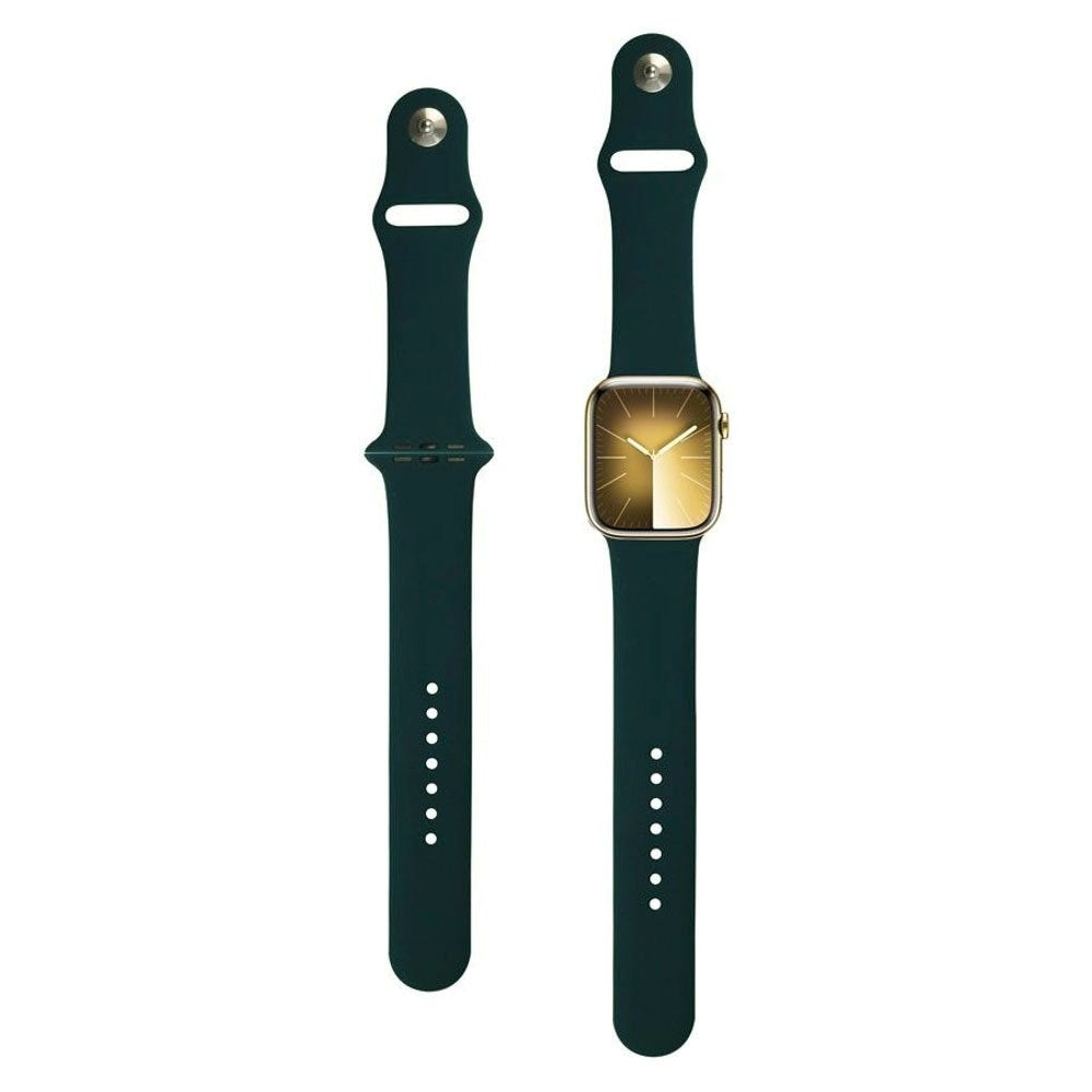 Apple Watch (42/44/SE/45/46/49 mm) Lippa Silikon Stropp – Mørkegrønn