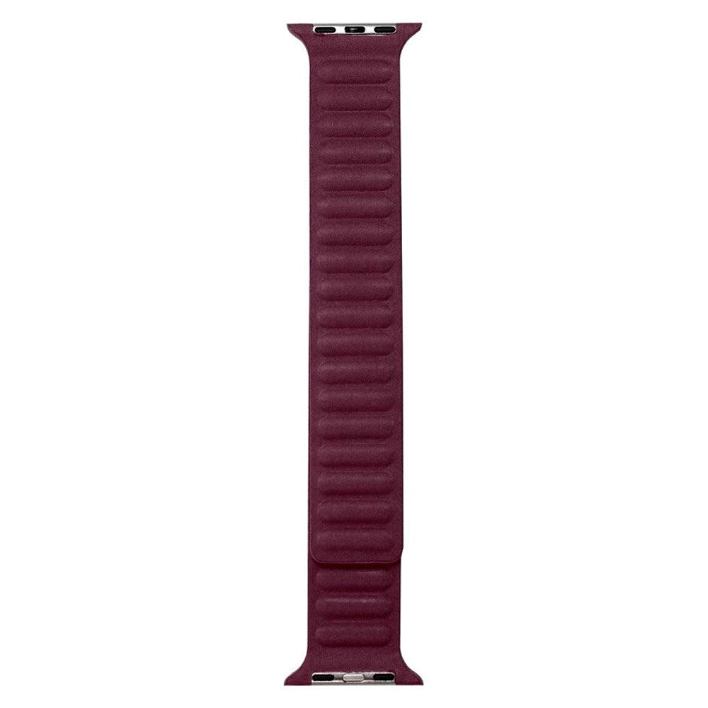 Apple Watch (38/40/SE/41/42mm) Magnetisk Lippa Finewoven Stropp - Vinrød