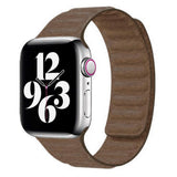Apple Watch (42/44/SE/45/46/49mm) Magnetisk Lippa Finewoven Stropp - Brun