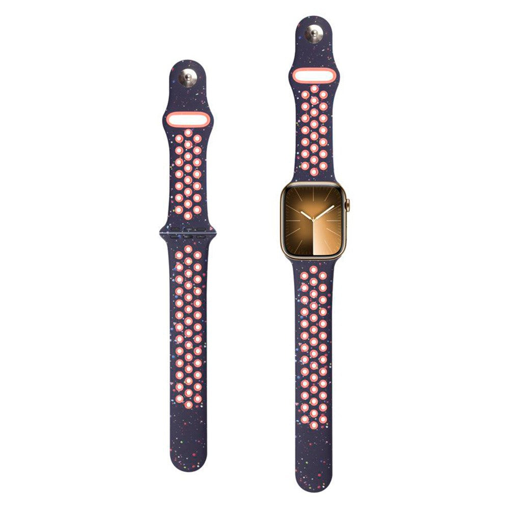 Apple Watch (42/44/SE/45/46/49mm) Silikonrem Lippa FLOUR - Mørkeblå