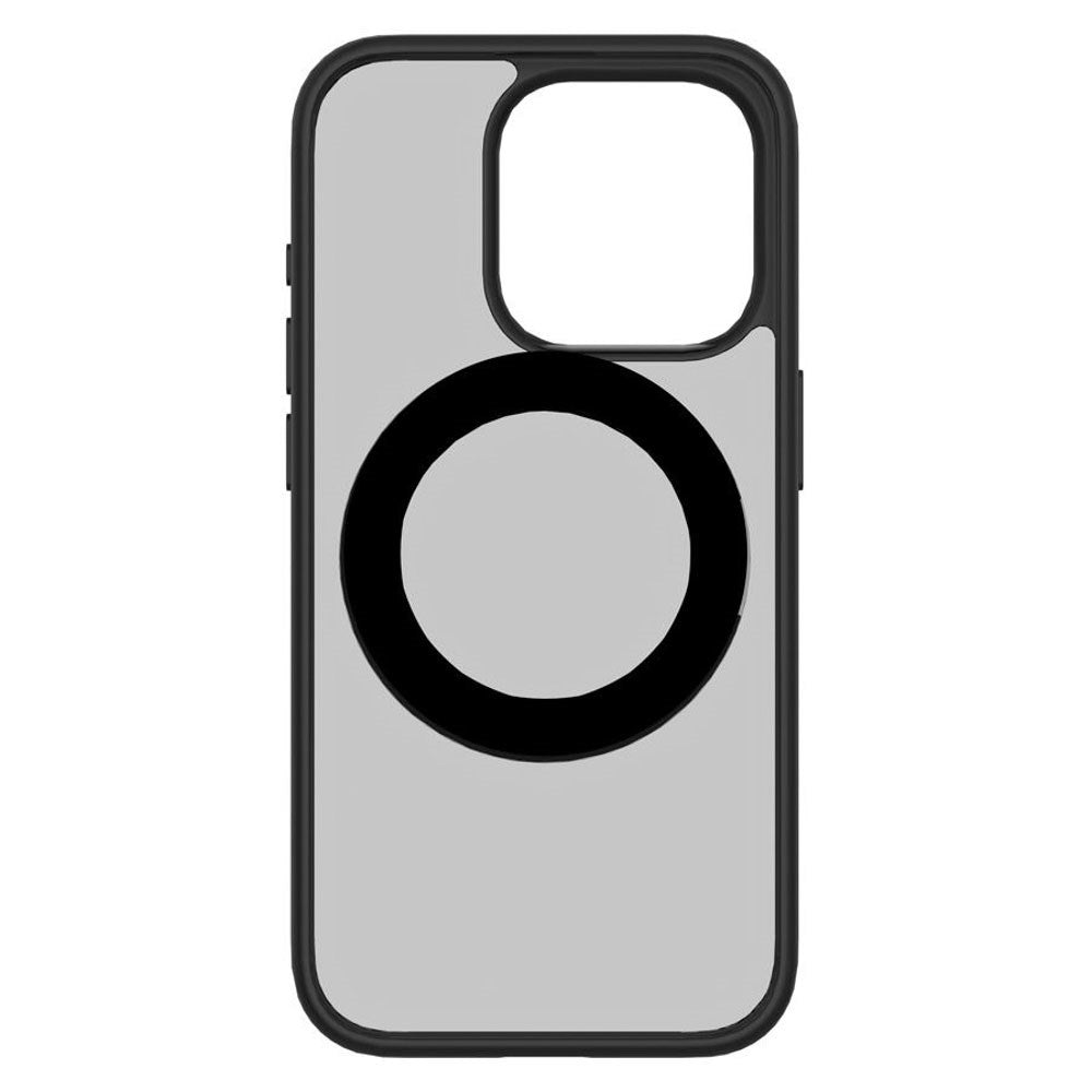 iPhone 15 Pro Lippa Hybrid Plast Deksel med 360 Roterende Kickstand – MagSafe Kompatibelt – Matt / Svart