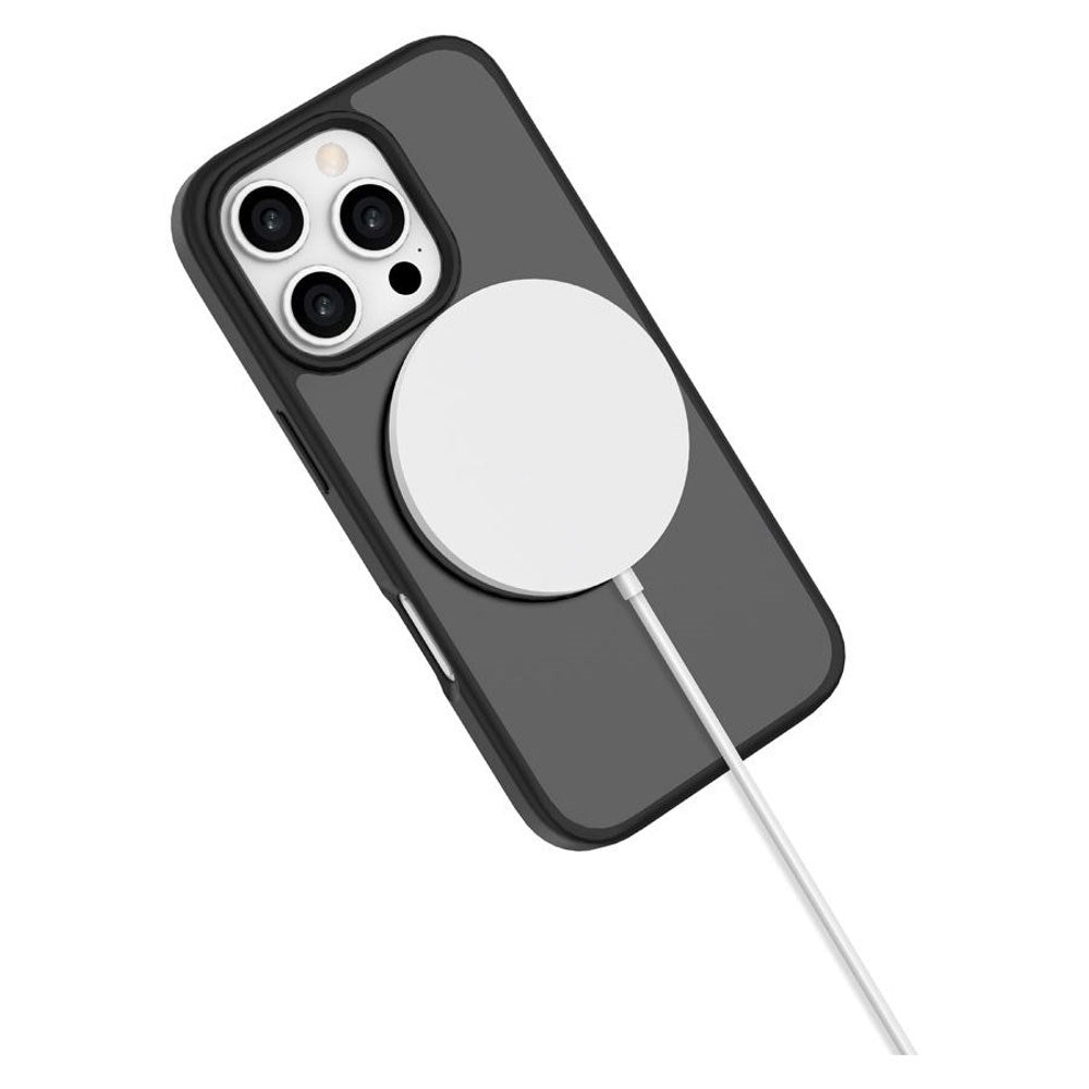 iPhone 16 Pro Lippa Hybrid Plast Deksel med 360 Roterende Kickstand – MagSafe Kompatibelt – Matt / Svart