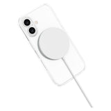 iPhone 16 Lippa Hybrid Plast Deksel med 360 Roterende Kickstand – MagSafe Kompatibelt – Gjennomsiktig / Sølv