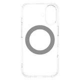 iPhone 16 Lippa Hybrid Plast Deksel med 360 Roterende Kickstand – MagSafe Kompatibelt – Gjennomsiktig / Sølv