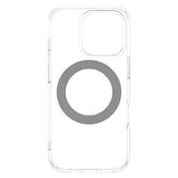 iPhone 16 Pro Lippa Hybrid Plast Deksel med 360 Roterende Kickstand – MagSafe Kompatibelt – Gjennomsiktig / Sølv