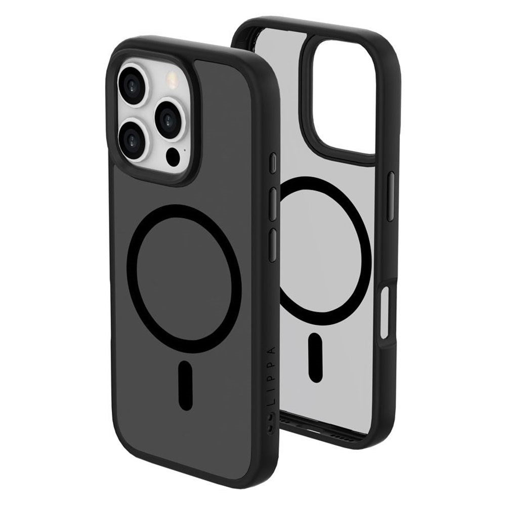 iPhone 16 Pro Lippa Hybrid Plast Deksel – MagSafe Kompatibelt – Matt / Svart